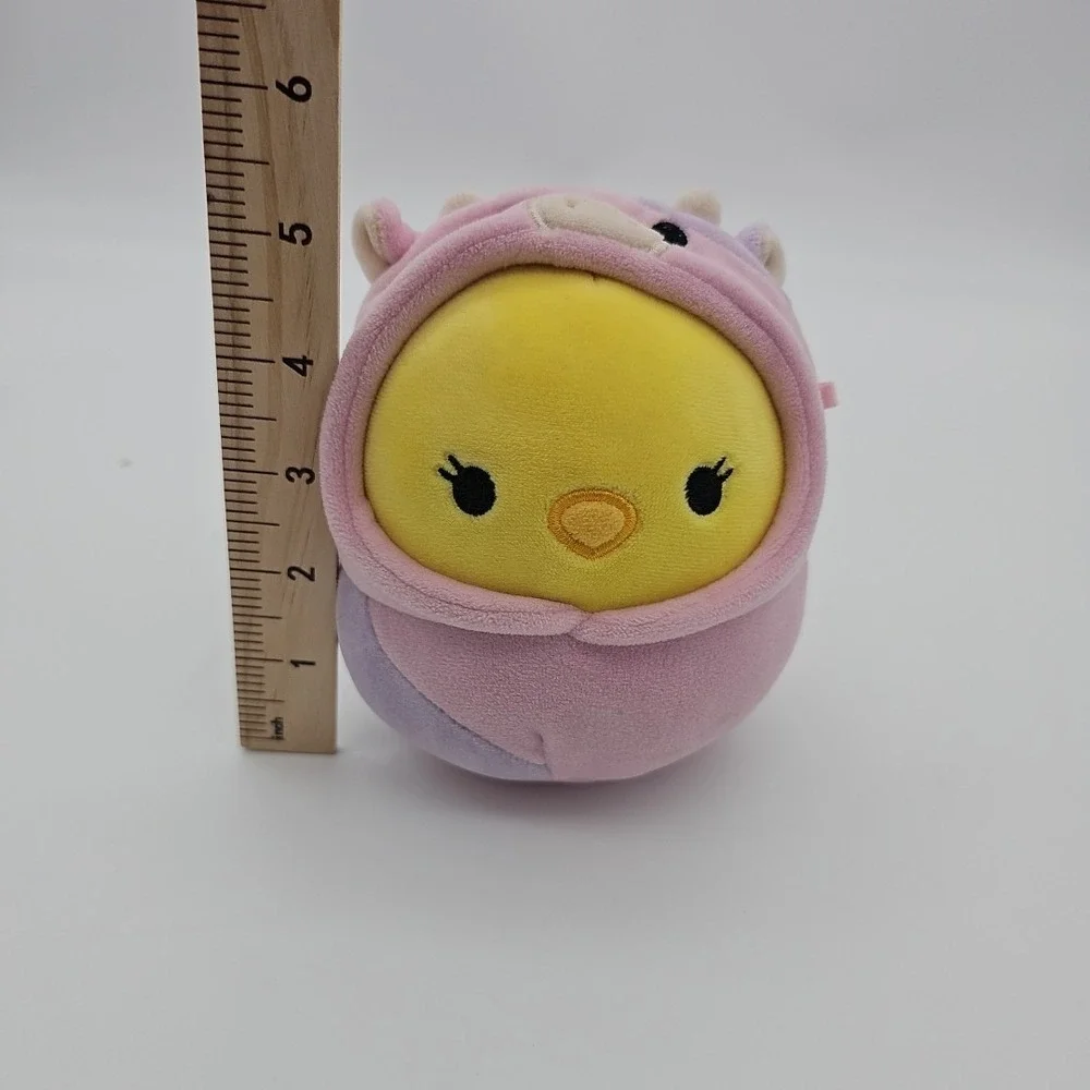 Original Squishmallows Aimee The Chick in Cow Hoodie Cute Plush